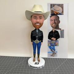 Custom Cosplay Cowboy Bobbleheads, Personalized Matador Figurines, Custom Husband Figurines, Custom Boyfriend Bobbleheads