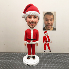 Custom Santa Bobblehead, Custom Bobblehead As Christmas Gift, Custom Christmas Figurines, Custom Santa Statues From Your Photos